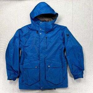 Volcom Womens Verses Snowboard Ski Jacket Blue Full Zip Storm Flap Size M